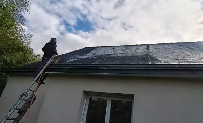 Bonjour aujourd'hui nous sommes à laillé, Rennes, Façade services